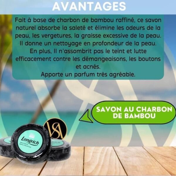 Longrish Savon au charbon de banbou