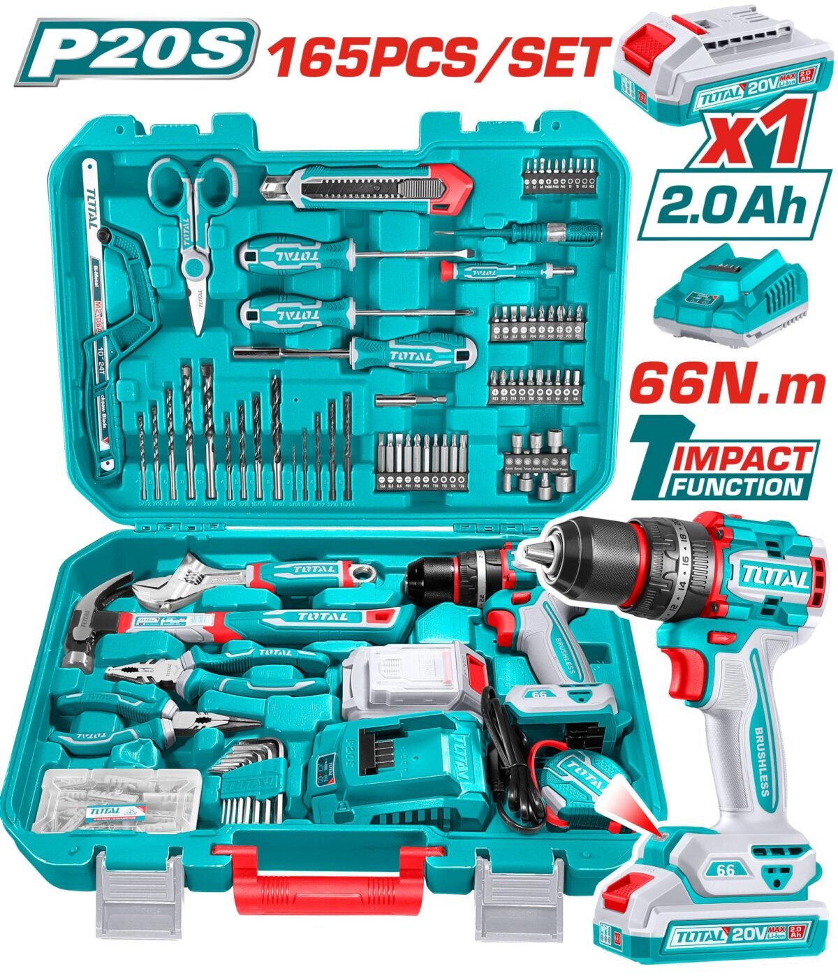THKTHP11652 img Ensemble D'Outils De 165 Pièces – Image 1