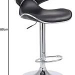 Tabouret de Bar Pivotant Réglable en Hauteur sur 360 degré