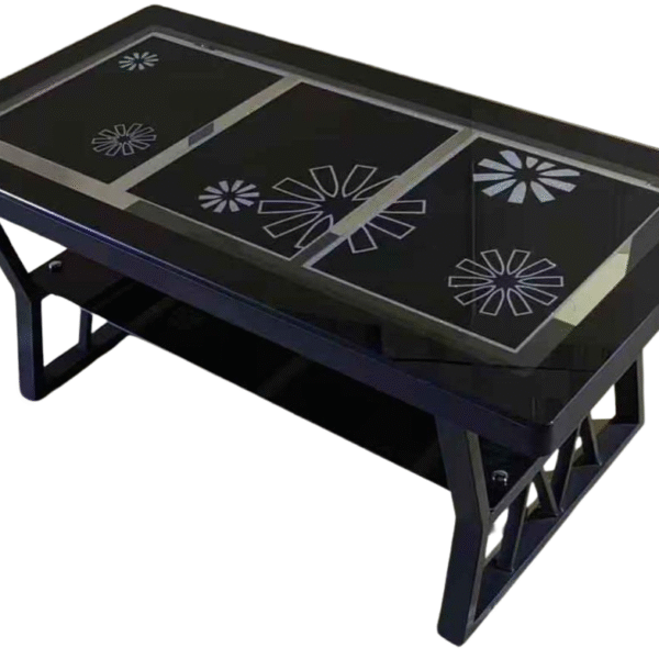 Table basse moderne en verre trempé