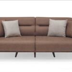 Canapé en cuir marron