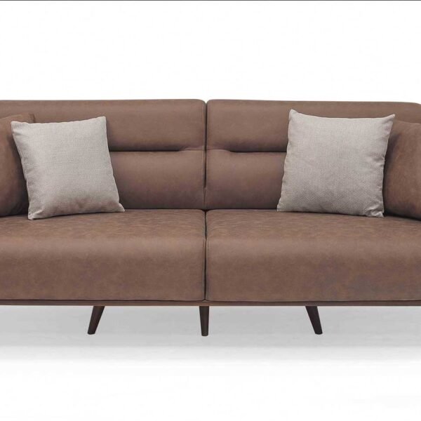 Canapé en cuir marron