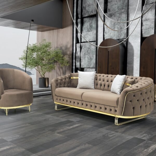 Canapé Fauteuil en Velours