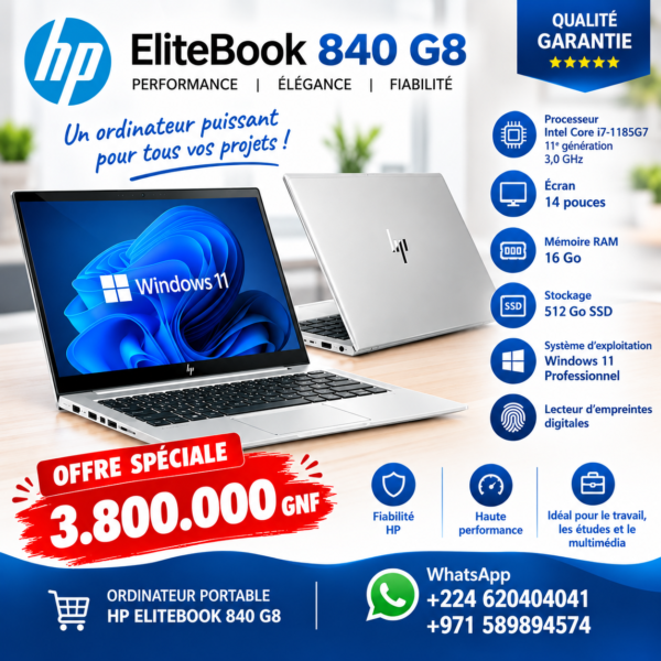 Ordinateur portable HP EliteBook 840 G8 Core i7
